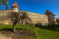 Medieval walls in Toompea Hill of Talinn, Estonia