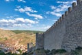 Medieval walls of the town of Albarracin in Teruel, Spain