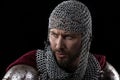 Medieval Warrior with chain mail armour and red Cloak Royalty Free Stock Photo