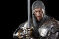 Medieval Warrior with Chain Mail Armour and Sword Royalty Free Stock Photo