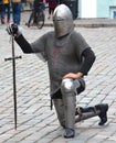 Medieval warrior in Old City Tallinn.