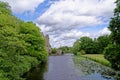 Medieval Warwick Castle and Avon river in Warwickshire - England Royalty Free Stock Photo