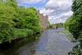 Medieval Warwick Castle and Avon river in Warwickshire - England Royalty Free Stock Photo
