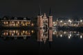 The medieval water gate in Sneek the Netherlands at night Royalty Free Stock Photo