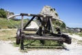 Medieval weapon Catapult Royalty Free Stock Photo