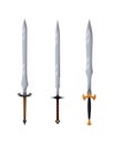 Medieval weapon collection. Ancient weaponry, war and heraldry concept. Illustration of melee weapon icons. World melee