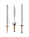 Medieval weapon collection. Ancient weaponry, war and heraldry concept. Illustration of melee weapon icons. World melee