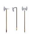 Medieval weapon collection. Ancient weaponry, war and heraldry concept. Illustration of melee weapon icons. World melee Royalty Free Stock Photo