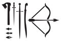 Medieval weapon icons Royalty Free Stock Photo