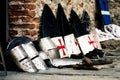 Medieval armory in a castle Royalty Free Stock Photo