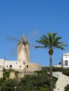 Medieval windmill in Palma de Mallorca Royalty Free Stock Photo