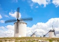 Medieval windmills in Campo de Criptana, Castilla La Mancha, Spain
