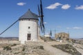 Medieval, windmills of Consuegra in Toledo City, were used to gr