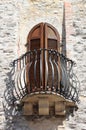 Medieval window and balcony Royalty Free Stock Photo