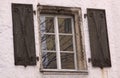 Medieval window on old building Royalty Free Stock Photo