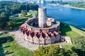 Wisloujscie Fortress in Gdansk, Poland. Aerial view Royalty Free Stock Photo