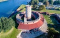 Wisloujscie Fortress in Gdansk, Poland. Aerial view Royalty Free Stock Photo