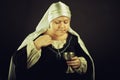 Medieval woman with goblet Royalty Free Stock Photo