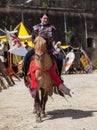 Medieval Woman Riding a Horse Royalty Free Stock Photo