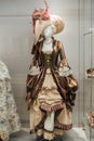 Medieval women`s dresses on mannequins