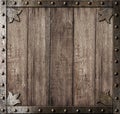 Medieval wooden background Royalty Free Stock Photo