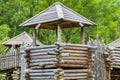 Medieval wooden castle, fortification