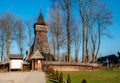 Medieval wooden church in Debno, Poland Royalty Free Stock Photo