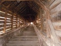 Medieval wooden staircase from Sighisoara, built in 1654, with 175 steps