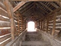 Medieval wooden staircase from Sighisoara, built in 1654, with 175 steps