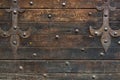 Medieval wooden wall of the house on the Ponte Vecchio in Florence