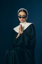 Medieval young woman as a nun Royalty Free Stock Photo