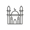 Medina outline vector icon - editable stroke