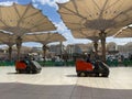 Giant umbrellas at Nabawi Mosque, Medina Saudi Arabia