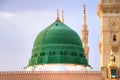 Medina/Saudi Arabia - May 30, 2015: Prophet Mohammed Mosque, Al Masjid an Nabawi Royalty Free Stock Photo