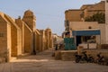 The Medina street next to Great Mosque of Kairouan, UNESCO Islamic shrine in old city of Kairouan, Tunisia