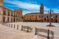 Medinaceli, Spain, June 6, 2022: Plaza Mayor in Spanish town Med