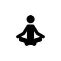 meditate, relax icon. Element of yoga icons. Premium quality graphic design icon. Signs and symbols collection icon for websites,