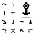 meditate, yoga icon. yoga icons universal set for web and mobile