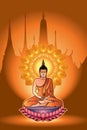 The Meditating Buddha (Pang Samti).The Thursday Buddha image