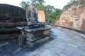 Meditating Buddha statue in Polonnaruwa Vatadage, Polonnaruwa, Sri Lanka Royalty Free Stock Photo