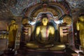 Buddha staue in cave temple in Dambulla