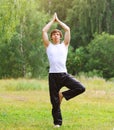 Meditating, fitness, yoga - concept, man doing exercise