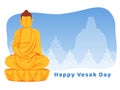 Meditating Buddha For Vesak Day Greeting