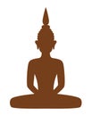 meditating monk silhouette