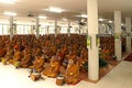 Meditating monks Royalty Free Stock Photo