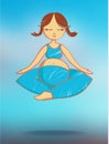 Meditating mother - vector illustration