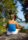 Meditating woman