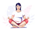 Meditating woman