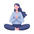 Meditating women in lotus position find harmony