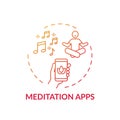 Meditation apps concept icon